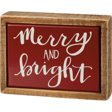 Load image into Gallery viewer, Merry & Bright Mini Box Sign