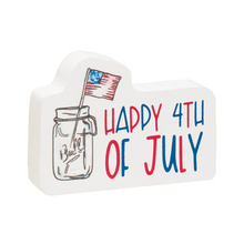 Load image into Gallery viewer, Happy 4th Of July Block