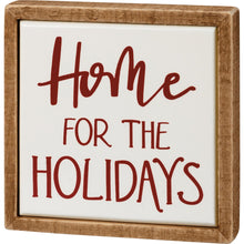 Load image into Gallery viewer, Home For The Holidays Mini Box Sign
