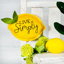Load image into Gallery viewer, Live Simply Lemon Ornament
