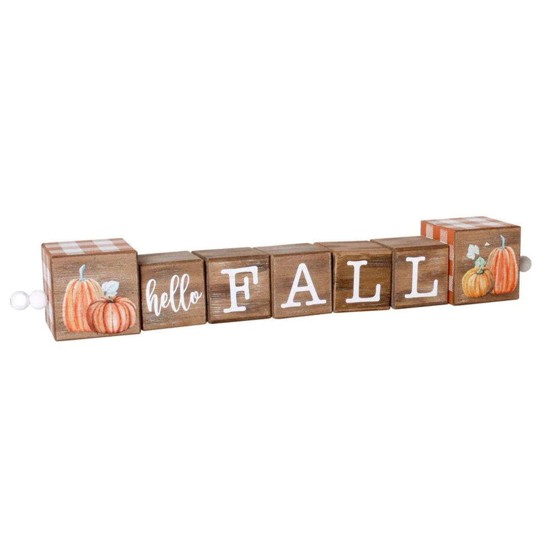 Hello Fall Block Sign
