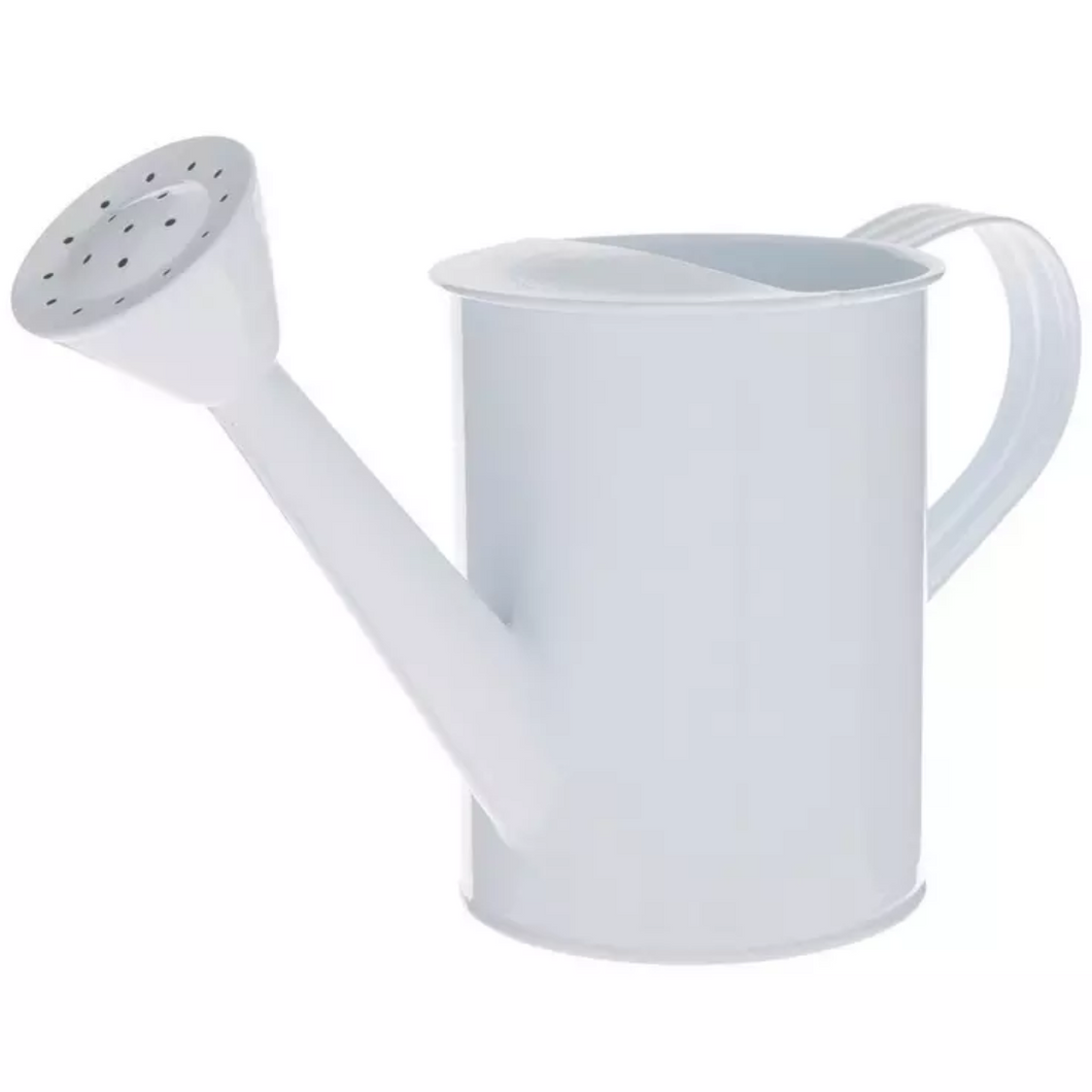 White Tin Watering Can