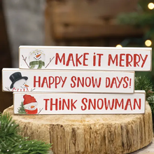 Load image into Gallery viewer, Happy Snow Days Snowman Mini Sticks | Set of 3
