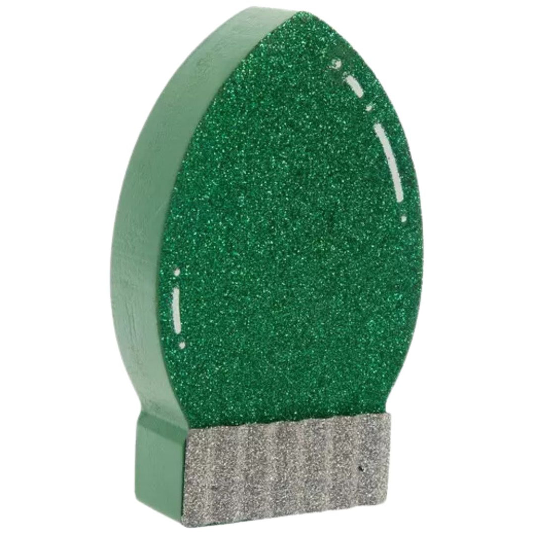 Green Christmas Light Bulb Sitter