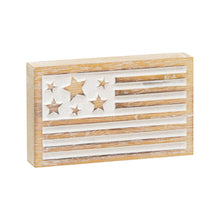 Load image into Gallery viewer, Carved Wood Flag
