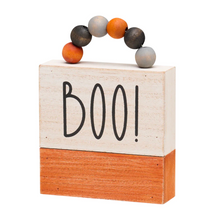 Load image into Gallery viewer, Boo Beaded Box Sign
