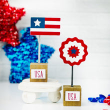 Load image into Gallery viewer, Red, White &amp; Blue USA Pinwheel
