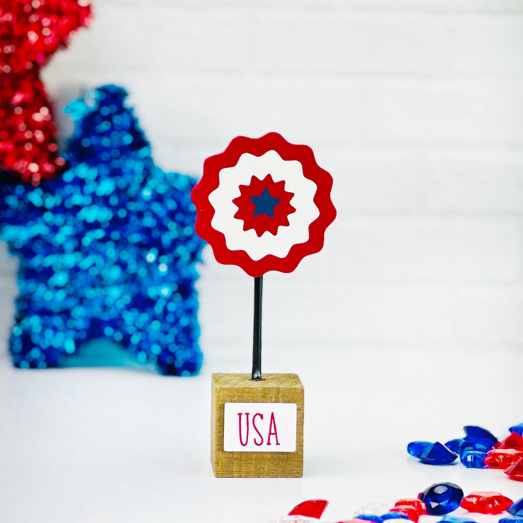 Red, White & Blue USA Pinwheel