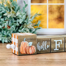 Load image into Gallery viewer, Hello Fall Block Sign

