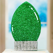 Load image into Gallery viewer, Green Christmas Light Bulb Sitter
