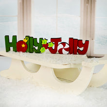 Load image into Gallery viewer, Holly Jolly Wood Sitter

