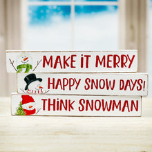 Load image into Gallery viewer, Happy Snow Days Snowman Mini Sticks | Set of 3

