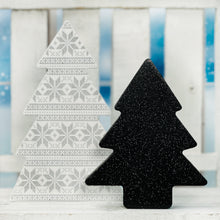 Load image into Gallery viewer, Black Glitter Tree Block
