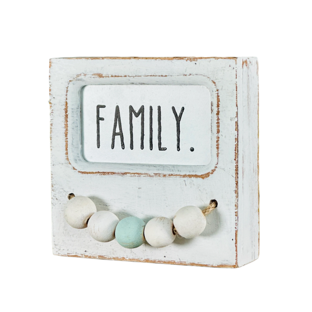 Family Beaded Sign