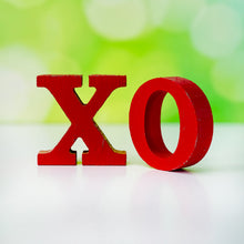 Load image into Gallery viewer, RED XO Wood Cutout Letters

