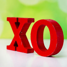 Load image into Gallery viewer, RED XO Wood Cutout Letters
