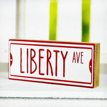 Load image into Gallery viewer, Liberty Ave Block Sign
