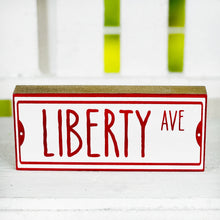 Load image into Gallery viewer, Liberty Ave Block Sign
