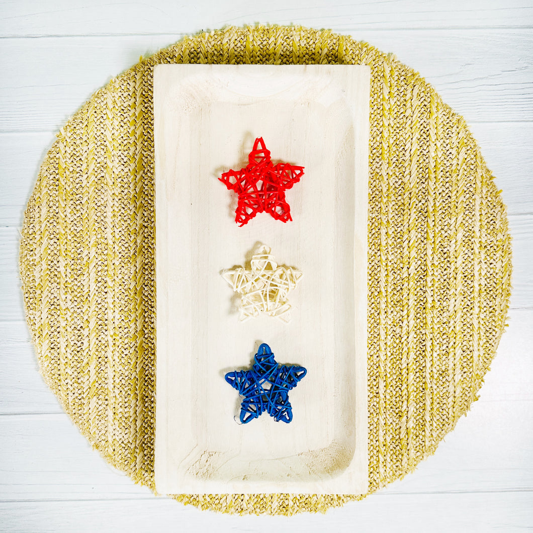 Wicker Star Bowl Filler / Set of 3