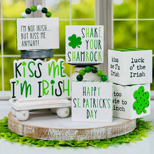 Load image into Gallery viewer, Happy St. Patrick&#39;s Beaded Box Sign
