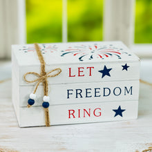 Load image into Gallery viewer, Patriotic Faux Book Stacks
