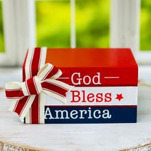 Load image into Gallery viewer, Patriotic Faux Book Stacks
