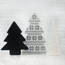 Load image into Gallery viewer, Black Glitter Tree Block
