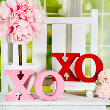 Load image into Gallery viewer, RED XO Wood Cutout Letters
