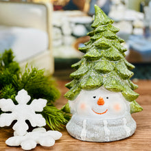 Load image into Gallery viewer, Snowy Tree Hat LED Snowman
