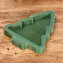 Load image into Gallery viewer, Washed Green Wood Tree Tray
