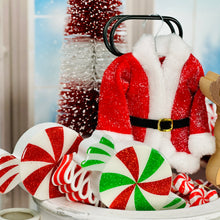Load image into Gallery viewer, Glitter Peppermint Candy Wood Sitter
