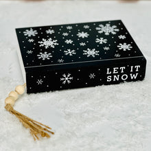Load image into Gallery viewer, Let It Snow Wood Faux Book
