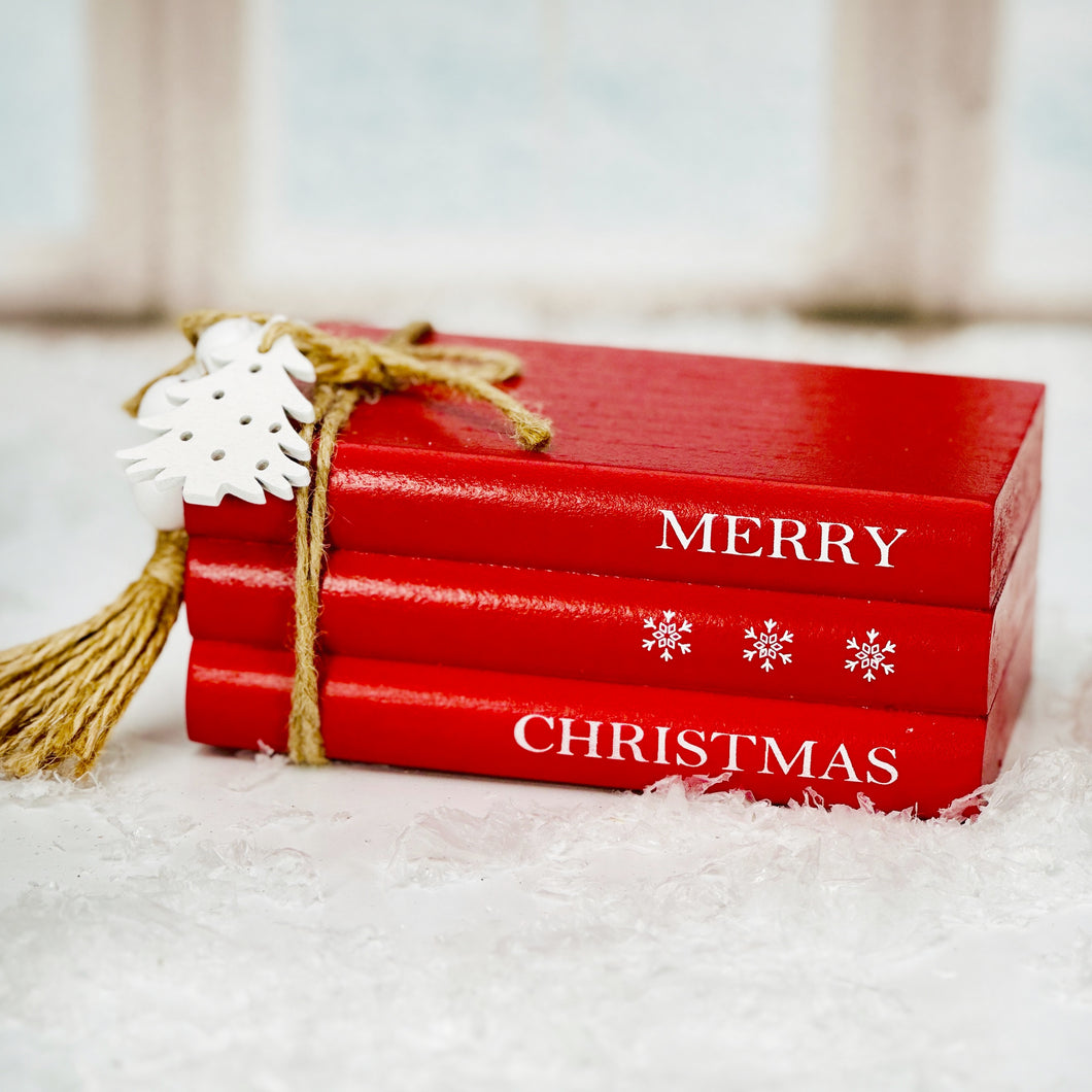 Christmas Faux Book Stacks
