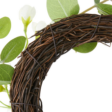 Load image into Gallery viewer, White Rose Grapevine Wreath
