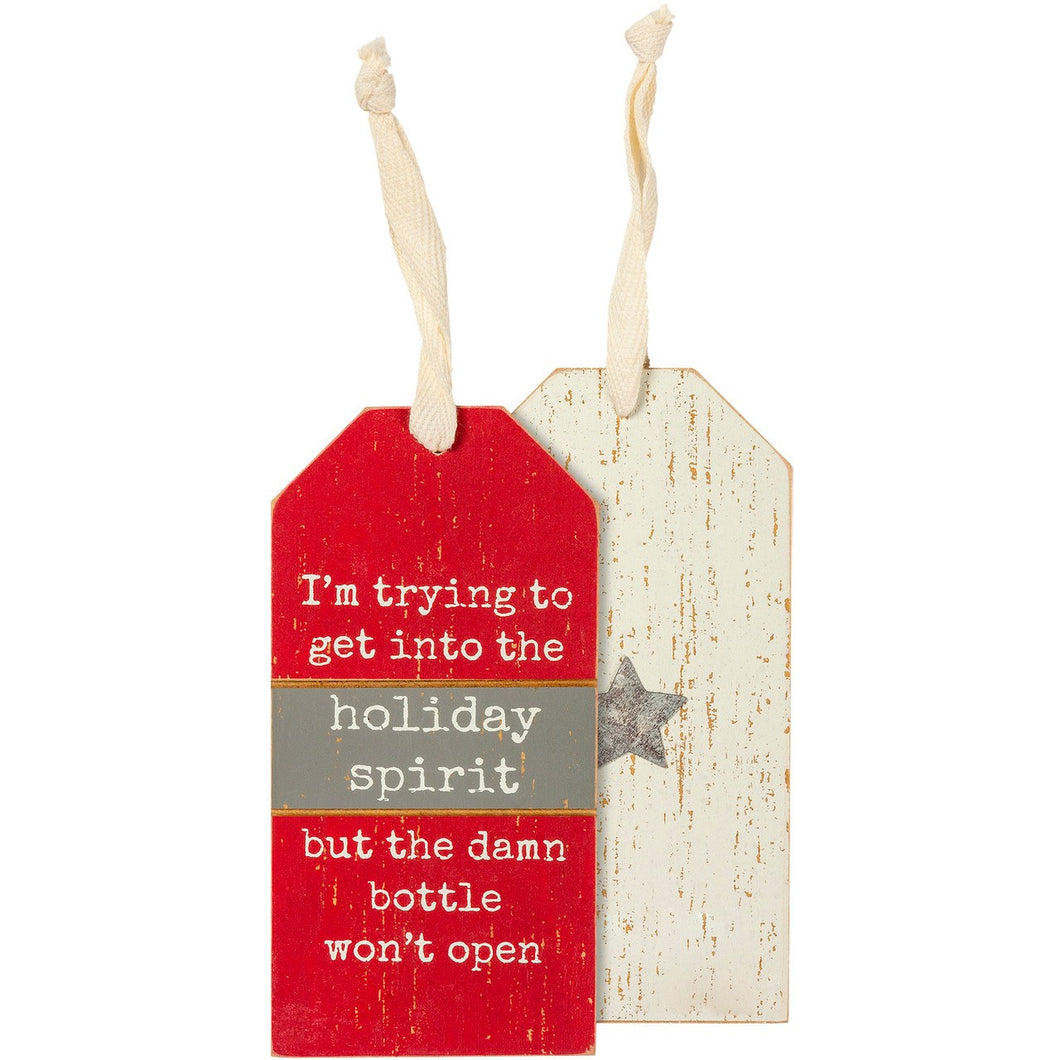 Bottle Tag - Holiday Spirit
