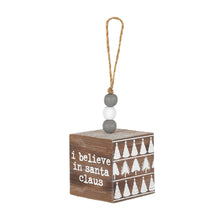 Load image into Gallery viewer, Santa Cube Ornament

