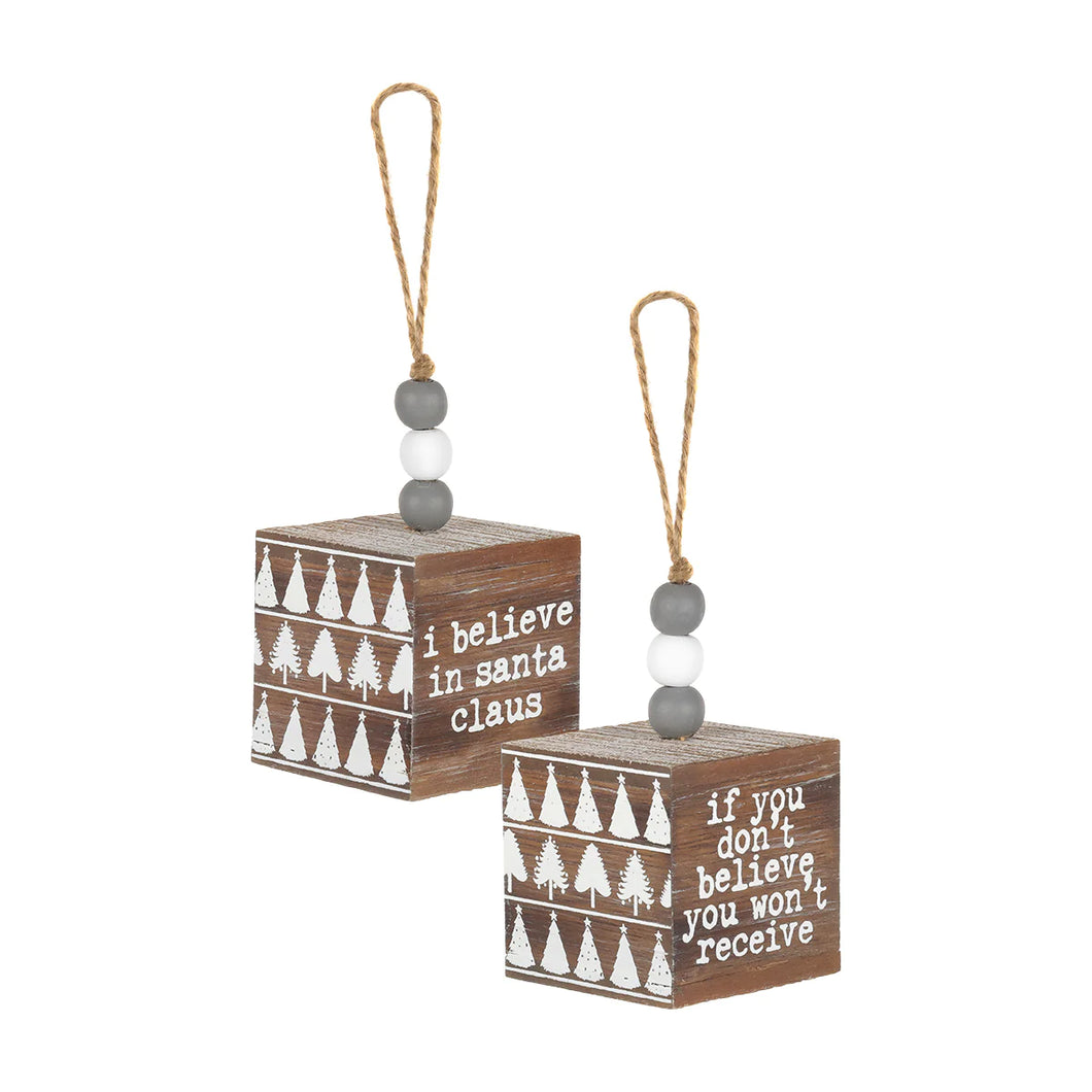 Santa Cube Ornament